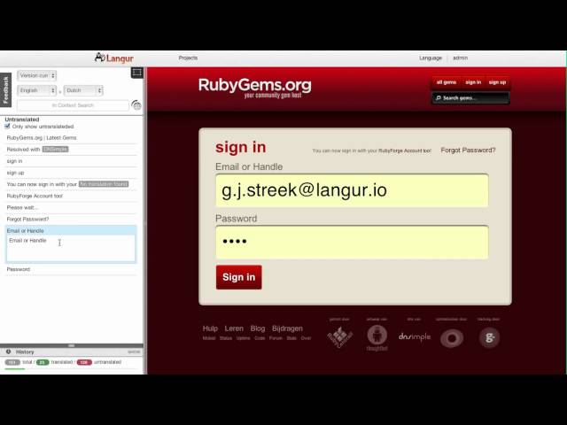 Langur demo - rubygems.org