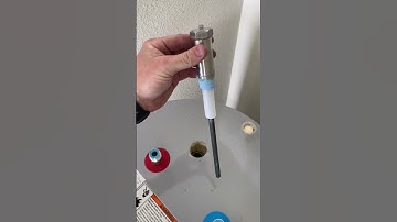 Replacing this smelly magnesium anode rod with a powered anode rod on a 1 year old water heater.