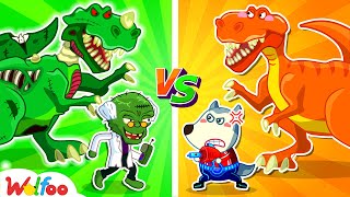 T-Rex vs Zombie Dinosaur Battle in Jurassic World 🦖🧟 Wolfoo Rescue Adventure 🌎 Wolfoo Underground