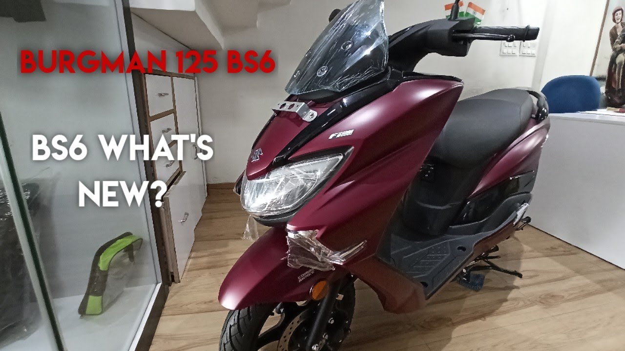 Suzuki Burgman 125 BS6 Red color Review - YouTube