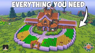 ⚒️ Minecraft | How To Build Circle Survival Base Tutorial 🏡