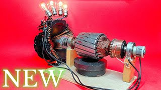 Make Free Energy Generator 110v With 5kw Alternator And Motor Flywheel FREE ELECTRICITY GENERATOR