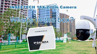 What's in the box? INSEETECH 4MP PTZ 18X Optical Zoom Surveillance IP Camera