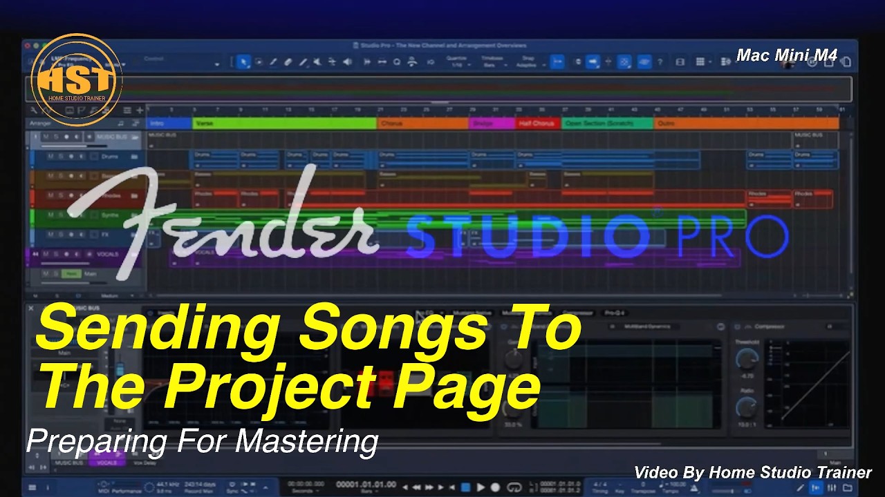 Sending Songs To The Project Page - Fender Studio Pro