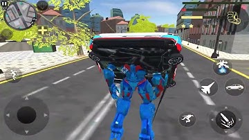 Flying Police Robot Car Transform Wars Spaceship _ android gameplay