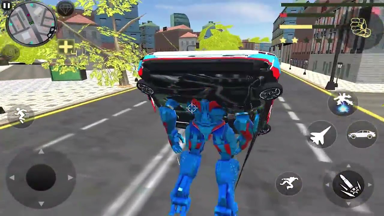 Flying Police Robot Car Transform Wars Spaceship _ android gameplay