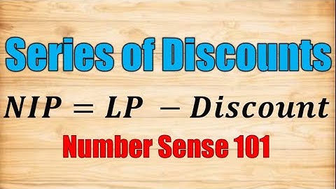 Series of Discounts