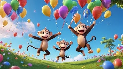 Five Little Monkeys Jump and Count | Counting Song for Kids | Fun Monkey Rhyme for Toddlers