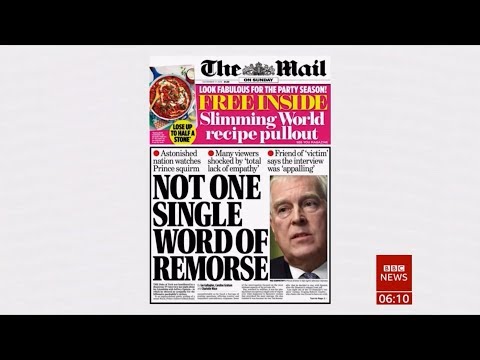 Prince Andrew – no remorse or regrets (UK/(Global)) – BBC News – 17th November 2019