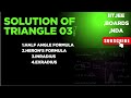 Solutions of triangle (Lecture 03) Inradius ,Exradius ,Half angle formula ,Heron's Formula .