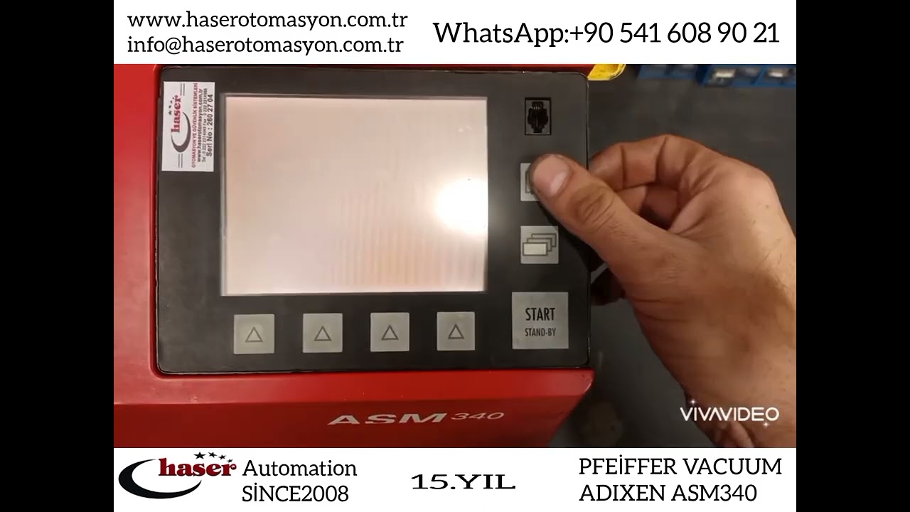 Pfeiffer Vacuum Adixen ASM340 çok amaçlı kaçak dedektörü elektronik sistemleri bakım onarımları