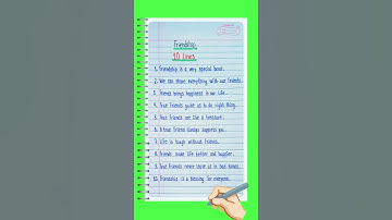 10 lines essay on friendship in English | Friendship essay in English 10 lines | Friendship Day