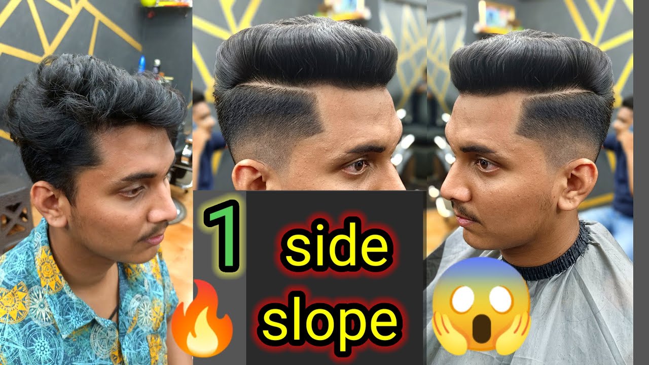 Best hair cut ever in just Rs.50 😱 | Slope cutting | Hairstyle for men -  YouTube