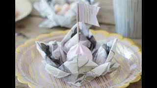 DIY : Creative napkin folding by Søstrene Grene
