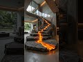 🔥 Lava Staircase Timelapse – From Concrete to Fire Design