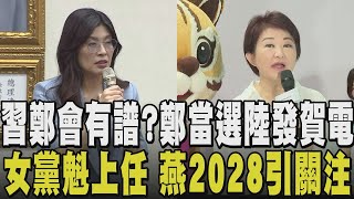 黨魁的挑戰! 鄭麗文當選黨內傳異音 習近平賀電\\