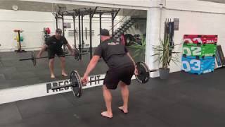Barbell Snatch Grip Deadlift demonstration