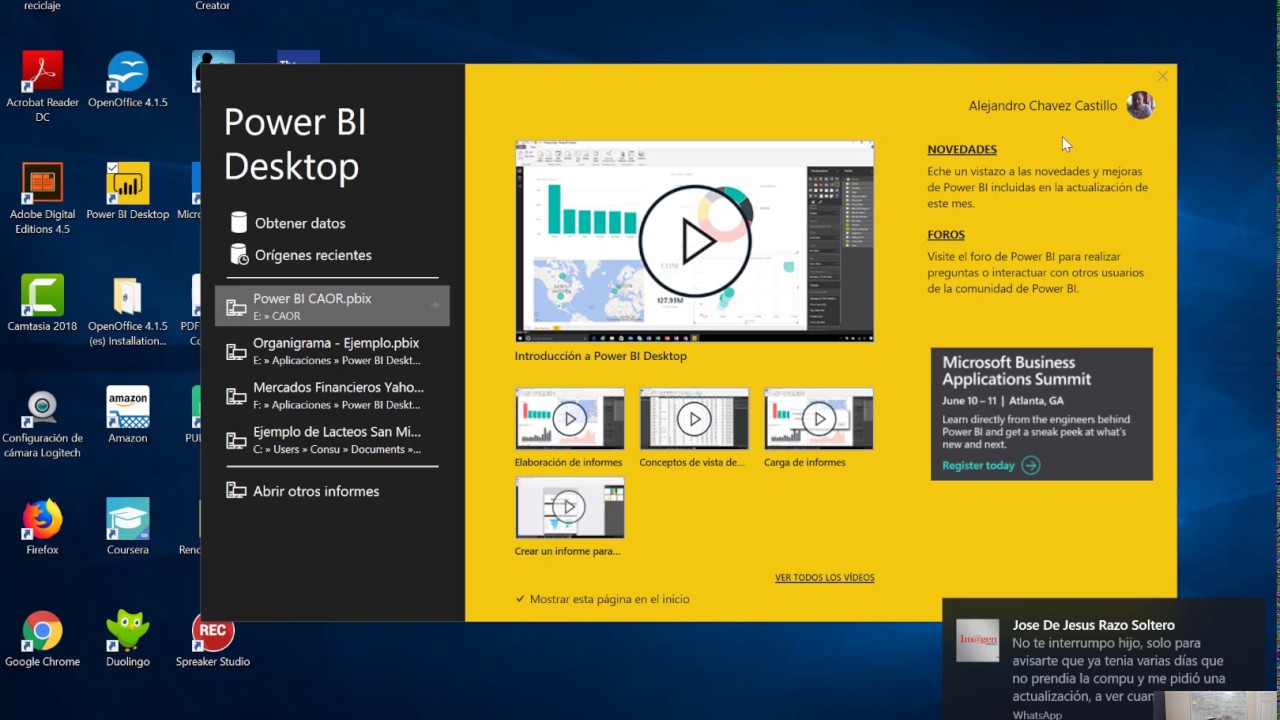 3 Power BI - La pantalla de inicio - YouTube