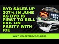 BYD sales up 207% in June as BYD is first to sell EVs on parity with ICE