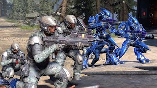 Marines & Elites vs Banished - HALO INFINITE NPC Wars