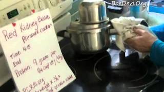 How to pressure cook red kidney beans (VeganCookingLessons.Org)
