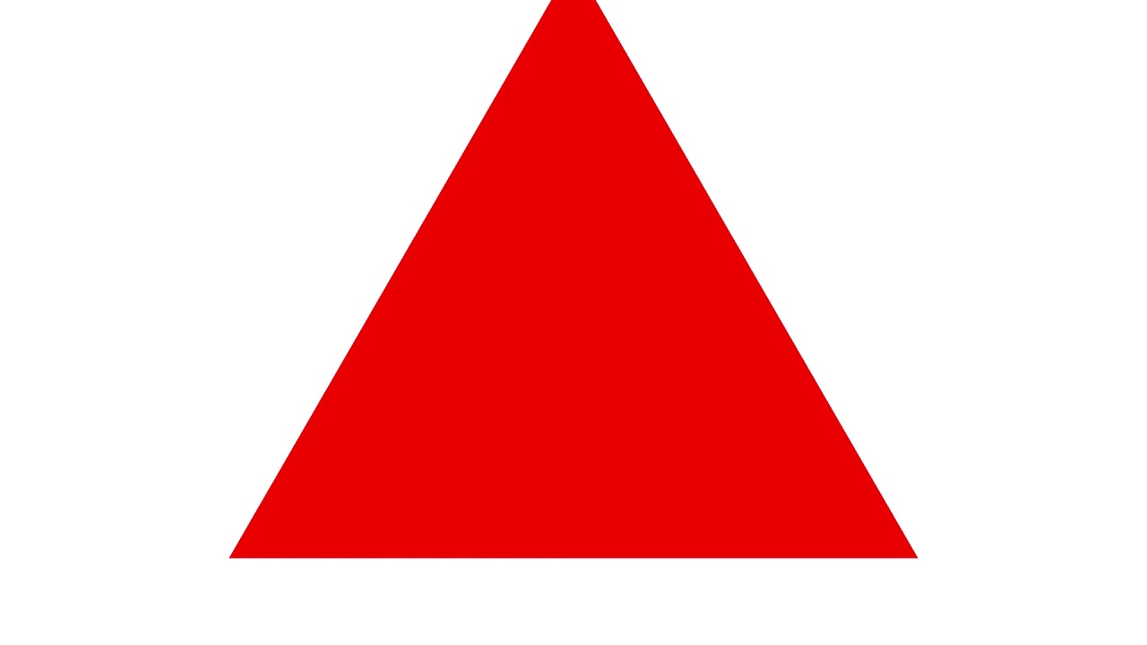 Red Triangle White Background Up To Down YouTube