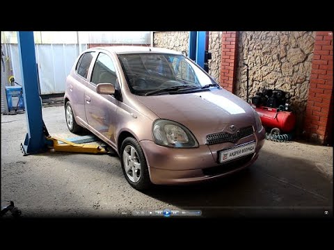 Гудит подшипник замена задней левой ступицы на Toyota Vitz Тойота Витц SCP10 2000 года