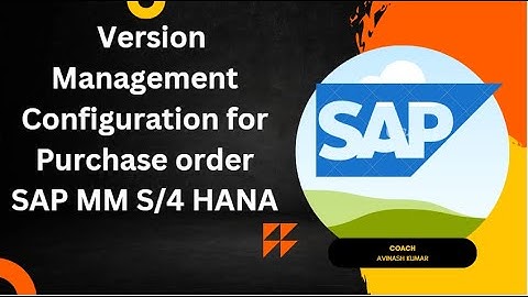 VERSION MANAGEMENT for Purchase Order in SAP MM S/4 HANA