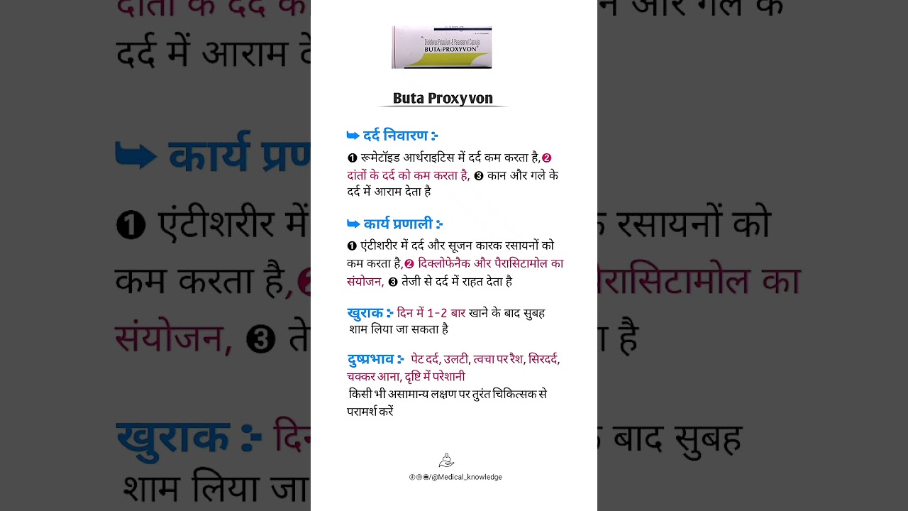 Buta Proxyvon Capsule | Uses, Side Effects | Buta Proxyvon Capsule Use in Hindi | Buta Proxyvon |