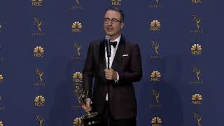 John Oliver - 2018 Emmys - Full Backstage Speech