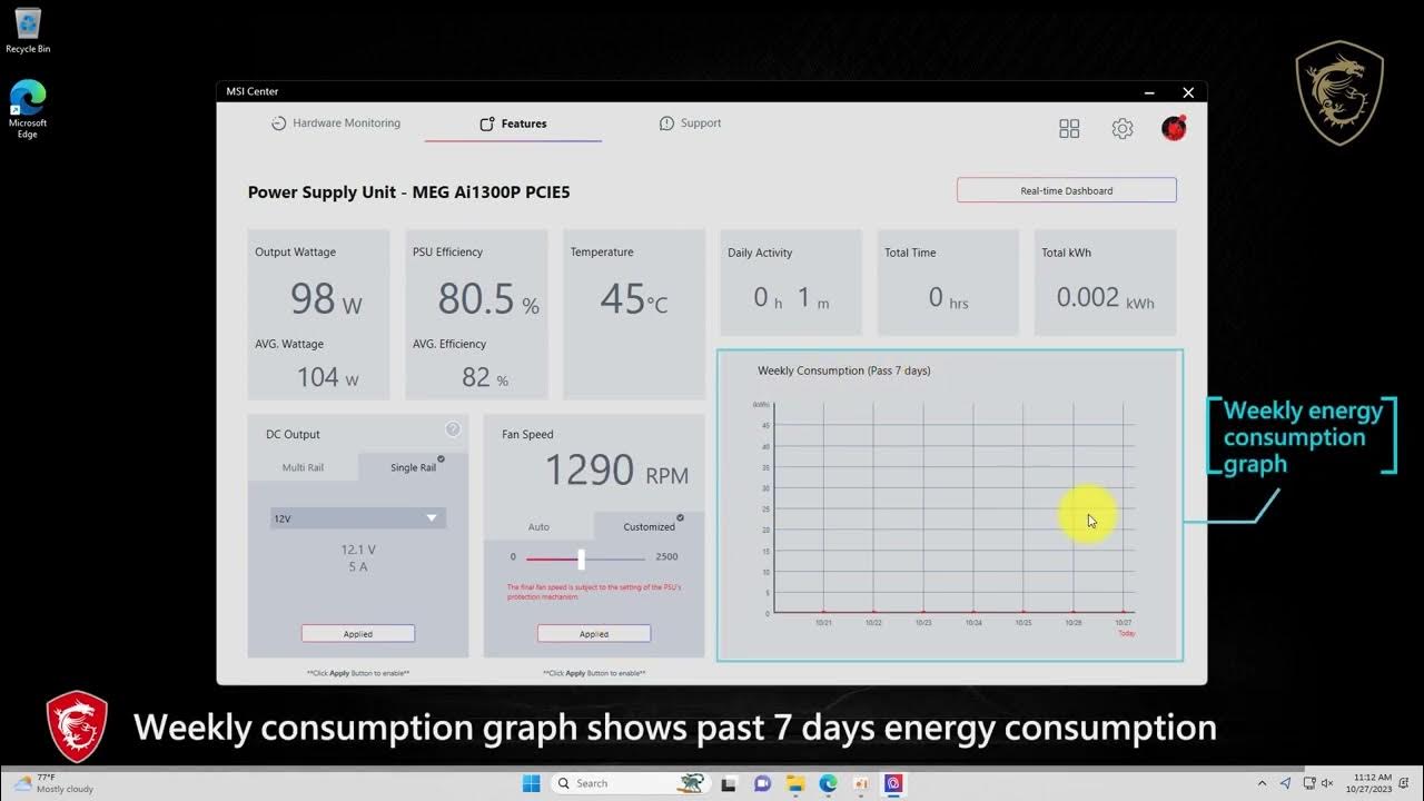 MSI® HOWTO monitor Power Supply with MSI Center YouTube