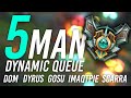 Imaqtpie - 5 MAN DYNAMIC QUEUE ft. Dom, Dyrus, Gosu, Scarra