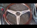 【new; novel】【珍しい】【❞nardi wooden❝ steering wheelcer ウッドステアリング ナルディ NARDI 1980年代物 made in italr