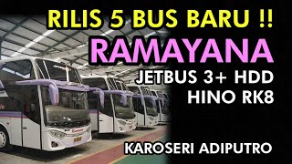 Rilis 5 Unit Baru !! Po Ramayana Jetbus 3 HDD Hino Rk8 Karoseri Adiputro 2022