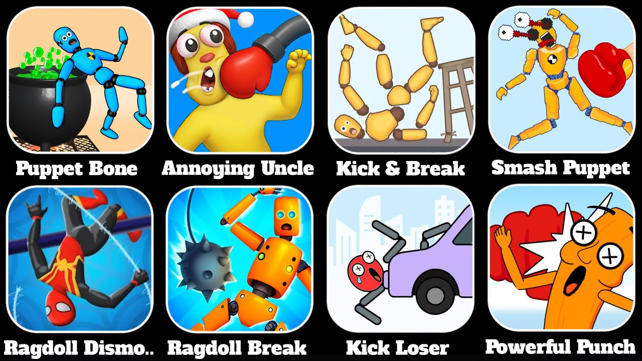 Puppet Bone,Annoying Uncle,Kick & Break,Smash Puppet,Ragdoll dismount,Ragdoll break, VeniX gameplay