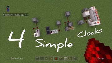 4 Toggle-able Redstone Clocks | Minecraft Bedrock