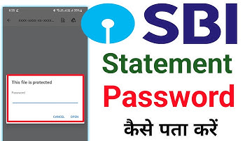 Sbi statement password || Sbi Statement Pdf Password || Sbi Statement Pdf Password Kaise Pata Kare