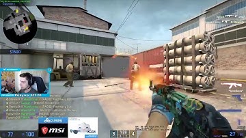 CS:GO - Shroud and Stewie2K plays ESEA PUG on Cache 15.06.2017.