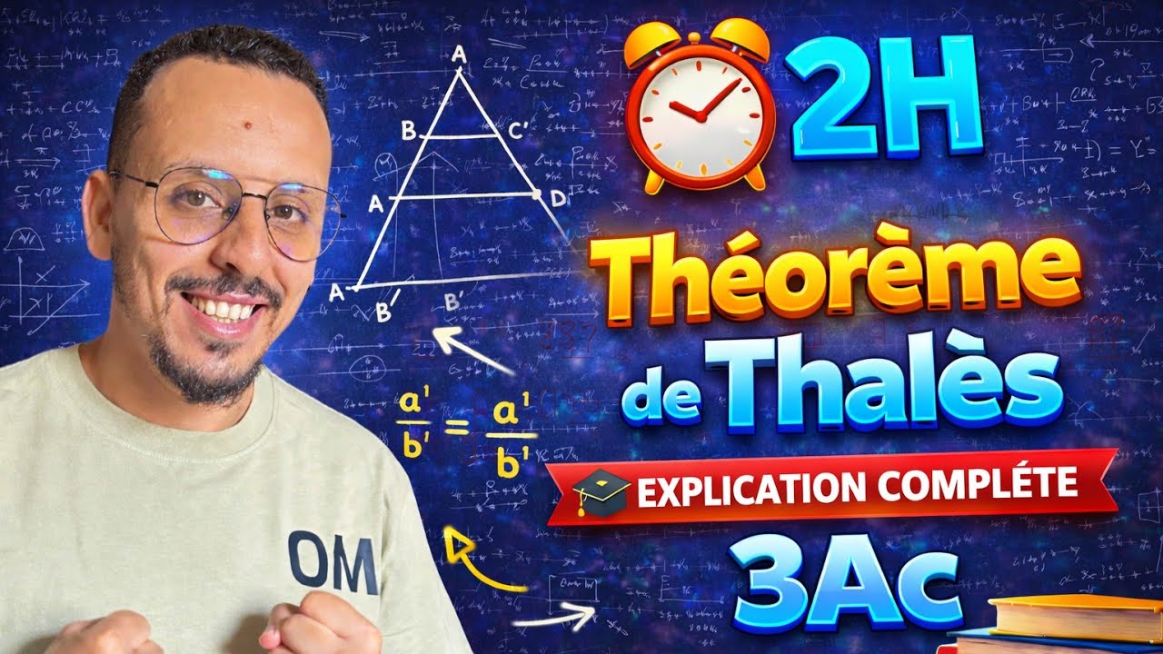 أقوى شرح على يوتيوب 2H ⛔️  مبرهنة طاليس 3Ac 💯 Théorème de Thalès 🔥 مسلك دولي ومسلك عام .