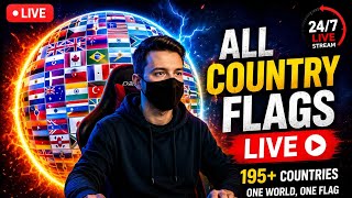 LIVE: All Country Flags Battle 🌍 | Guess the Flag Challenge | 195  Countries