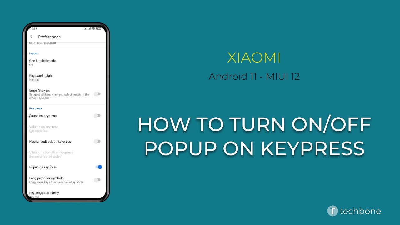 How to Turn On/Off Pop-up on keypress - Xiaomi [Android 11 - MIUI 12 ...