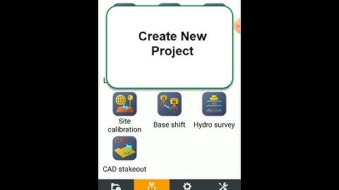 CHCNAV Landstar 7 - Create a new project