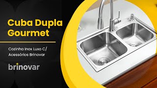 Cuba Dupla Cozinha Gourmet Inox Luxo C/ Acessórios Brinovar