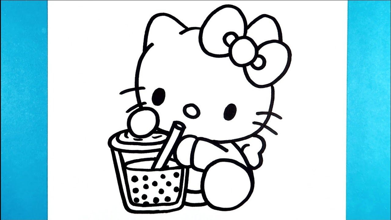 Hello Kitty Nasıl Çizilir / Kolay Adım Adım Sevimli Çizimler / How to cute draw Hello Kitty
