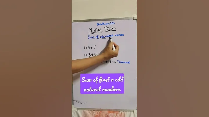 sum of first n odd natural numbers || #mathstricks #shorts #shortvideos #maths #youtubeshorts