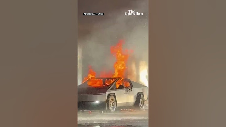 Tesla Cybertruck catches fire outside Trump hotel in Las Vegas