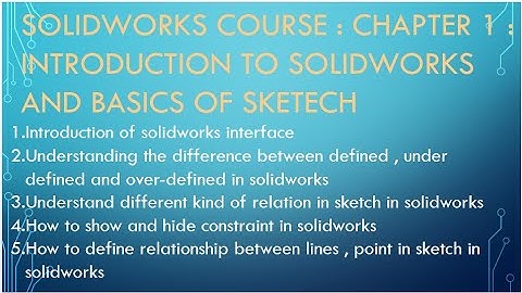 Solidworks basics for beginners || Chapter 1