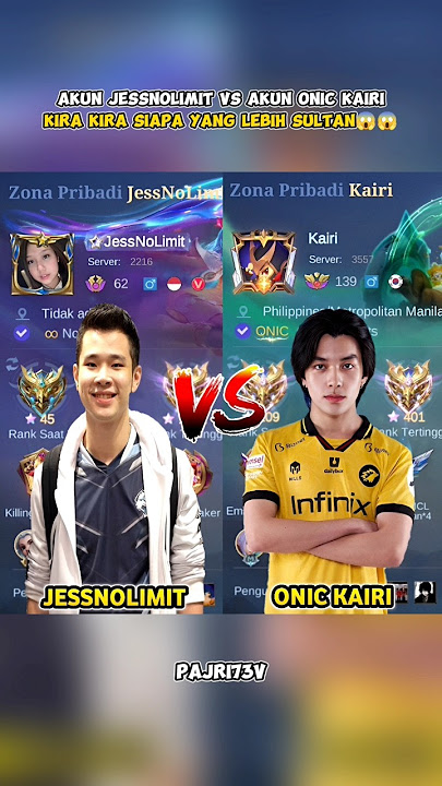 Akun evos jessnolimit vs akun onic kairi😱😱 #mobilelegends #mlbb #jessnolimit #kairi