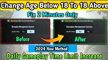 How To Change Age In Bgmi After New Update 2024 |Bgmi Under Age Problem Fix|Bgmi Game Limit Increase