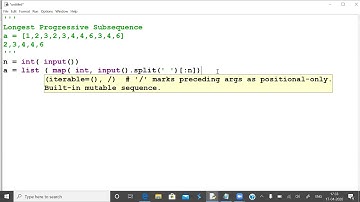Longest Progrssive Subsequence of numbers